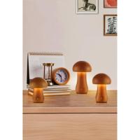 Searchlight Set van 3 tafellampenAsher paddenstoel hout - 34125NA - thumbnail
