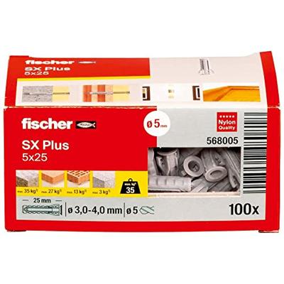 Fischer 568005 SX Plus Spreidplug 25 mm 5 mm 100 stuk(s) Fischer 568005 SX Plus Spreidplug 25 mm 5 mm 100 stuk(s)