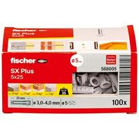 Fischer 568005 SX Plus Spreidplug 25 mm 5 mm 100 stuk(s) - thumbnail