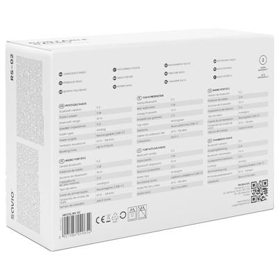 SAVIO RS-02 Draagbare radio, wit