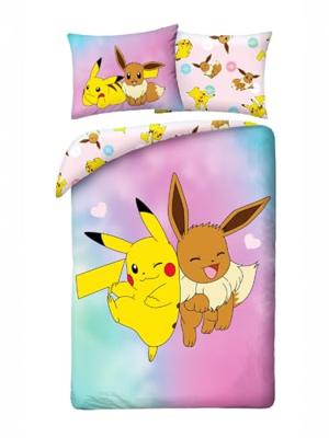 Pikachu Dekbedovertrek Pikachu en Eevee 140 x 200 cm - polyester