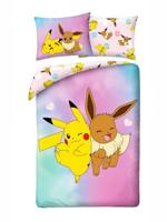 Pikachu Dekbedovertrek Pikachu en Eevee 140 x 200 cm - polyester - thumbnail