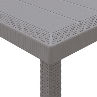 Tuin Eetset 3 pcs Lichtgrijs 100 x 100 x 73 cm Polypropyleen - thumbnail