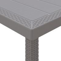 5-delige tuinset lichtgrijs poly rattan - thumbnail