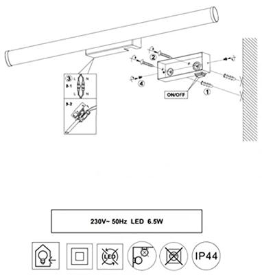 Trio Badkamer wandlampMattimo 60cm chroom - 283270206