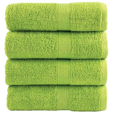 VidaXL Premium washandjes solund 4 stuks appelgroen 30x30 cm 600 g/m²