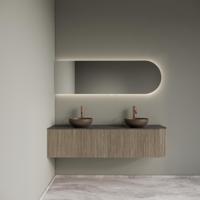 Badkamermeubelset Gliss Design Alluro 160 cm Links Corn Silk - thumbnail