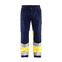 Blåkläder Werkbroek met stretch High-Vis 15511811 | Marine/High-Vis Geel | Maat 52 - 7330509538234 - thumbnail