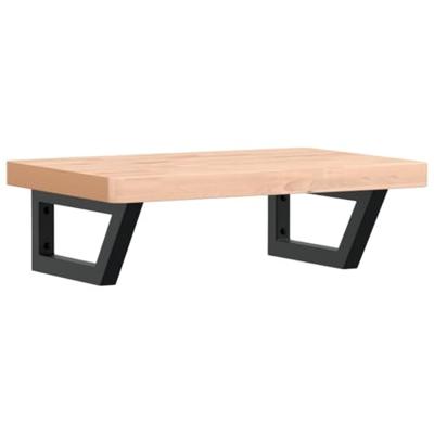 Badkamer wandschap staal en massief beukenhout