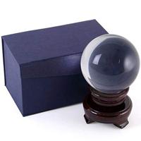 Kristallen Bol met Houten Standaard (8 cm) - thumbnail