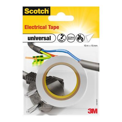 3M universal 4401WHT Isolatietape Scotch Wit (l x b) 10 m x 15 mm 1 stuk(s) 3M universal 4401WHT Isolatietape Scotch Wit (l x b) 10 m x 15 mm 1 stuk(s)