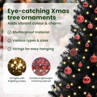 VidaXL Kerstboom met 150 led met standaard zwart 150 cm pvc - thumbnail