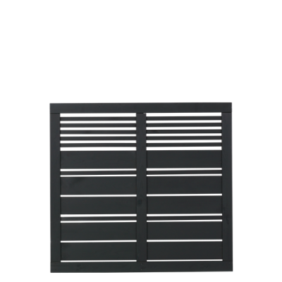 Zwart Houten Tuinscherm Silence 120 x 110 CM Zwart Houten Tuinscherm Silence 120 x 110 CM