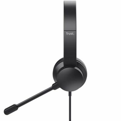 Trust HS-150 Analoge PC Headset Headset Zwart