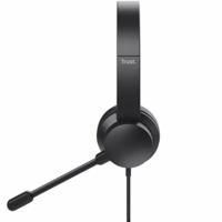 Trust HS-150 Analoge PC Headset Headset Zwart - thumbnail