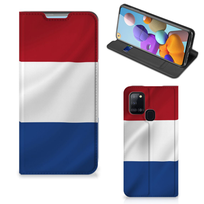 Samsung Galaxy A21s | Standcase | Nederlandse Vlag