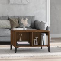 Salontafel 60x50x36,5 cm bewerkt hout bruin eikenkleur - thumbnail