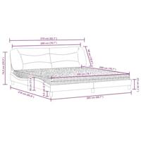 Bed met matras stof taupe 200x200 cm - thumbnail