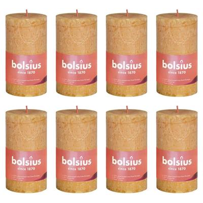 Bolsius rustiek stompkaars 100/50 honey yellow a8