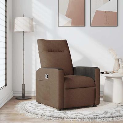 Fauteuil verstelbaar stof bruin Fauteuil verstelbaar stof bruin