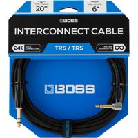 Boss BCC-30-TRA jack kabel 6.35 mm TRS recht-haaks 9 m - thumbnail