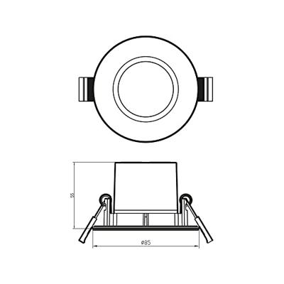Philips Witte led inbouwspotDive - 75564500
