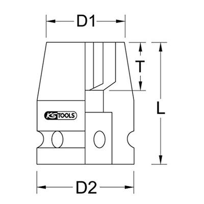 KS Tools 5151741 515.1741 Kracht-dopsleutelinzet 41 mm