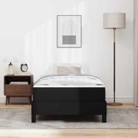Bed met matras Zwart 90 x 190 cm Kunstleer - thumbnail