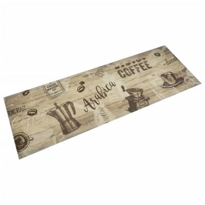 Keukenmat wasbaar koffieprint 60x180 cm fluweel bruin Keukenmat wasbaar koffieprint 60x180 cm fluweel bruin