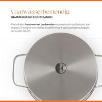 ELLE Gourmet Moderne Kookpan met Deksel - Ø 24 cm - RVS - thumbnail
