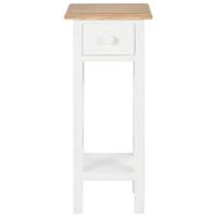 Bijzettafel 27x27x65,5 cm hout wit - thumbnail