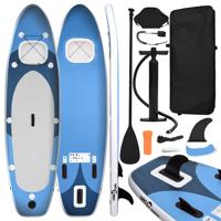 VidaXL Stand up paddleboardset opblaasbaar 330x76x10 cm zeeblauw - thumbnail