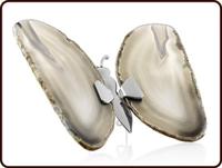 Vlinder van Edelsteen Agaat Natuur - thumbnail