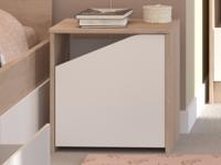 Nachtkastje SHELASO 1 deur jackson eik/wit - thumbnail