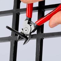 Zijsnijtang voor kunststof lengte 140 mm kop gepolijst recht kunststof mantel KN - thumbnail