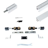 Xperta set 6m rail - Wit - vloerplint - Enkele deur - inbouw auto fix - thumbnail