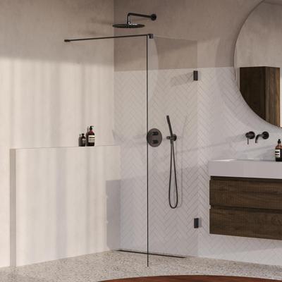 Brauer Void - Inloopdouche - Helder Glas - 70 x 200 cm - incl. Glascoating - PVD Gunmetal Geborsteld