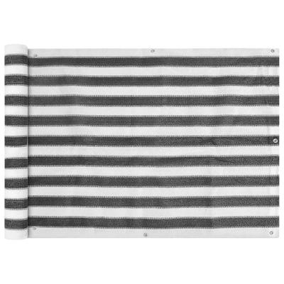 VidaXL Balkonscherm hdpe 75x600 cm antraciet en wit