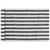 VidaXL Balkonscherm hdpe 75x600 cm antraciet en wit - thumbnail