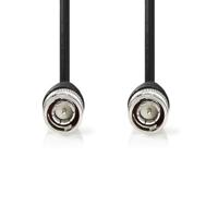 BNC-Videokabel | BNC Male | BNC Male | Vernikkeld | 75 Ohm | 5.00 m | Rond | PVC | Zwart | Label - thumbnail