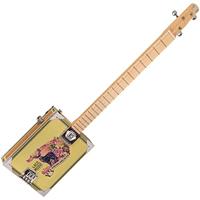 Lace Cigar Box Guitar Deer Crossing 3-string 3-snarige elektrische gitaar - thumbnail