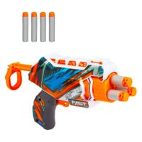 Toi-Toys Foam strikex afschietpistool nano blaster met 4 foampijlen - thumbnail