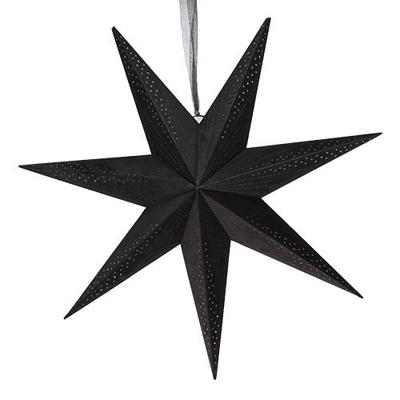 Papieren kerstster velvet relief 60 cm zwart kerstversiering Buitengewoon de Boet - Buitengewoon de boet Papieren kerstster velvet relief 60 cm zwart kerstversiering Buitengewoon de Boet - Buitengewoon de boet