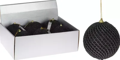 Kerstbal Foam Twist Ø12cm Zwart 1st