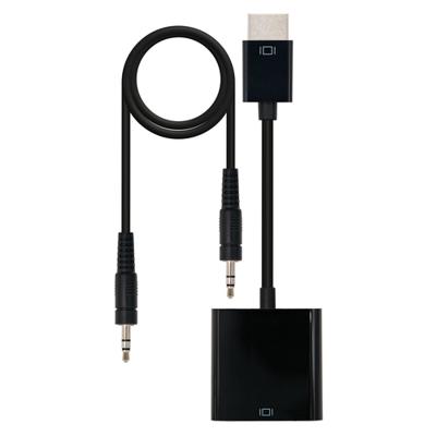Adapter HDMI naar SVGA met Audio NANOCABLE 10.16.2001-BK Adapter HDMI naar SVGA met Audio NANOCABLE 10.16.2001-BK
