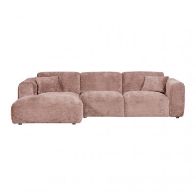 WOOOD Loungebank 'Cloud' Links, Chenille, kleur Taupe