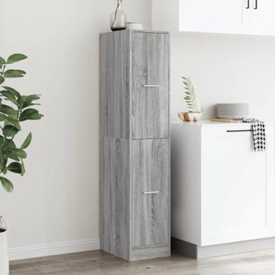 Apothekerskast 30x41x144,5 cm bewerkt hout grijs sonoma eiken - thumbnail