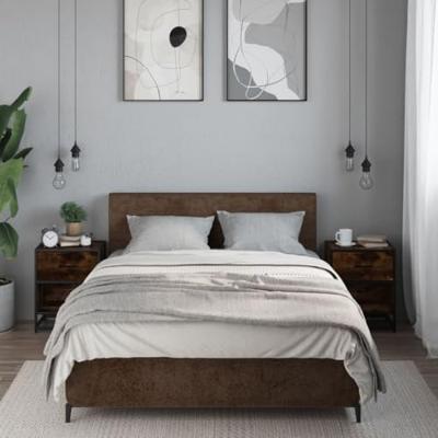 Nachtkastjes 2 st 40x31x50 cm bewerkt hout gerookt eikenkleurig