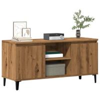 Tv-meubel 102x35x50 cm bewerkt hout artisanaal eikenkleur - thumbnail