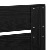 Bedframe met hoofdeinde Zwart 90 x 190 cm Massief grenenhout - thumbnail
